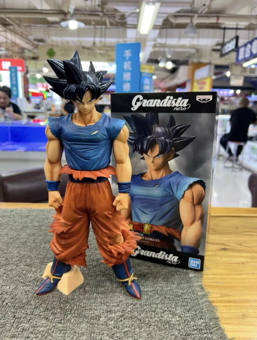 Original Bandai Super Saiyan Dragon Ball Son Goku Action Figures Grandista Nero Goku Ultra Instinct Black Hair Anime Toys Gifts