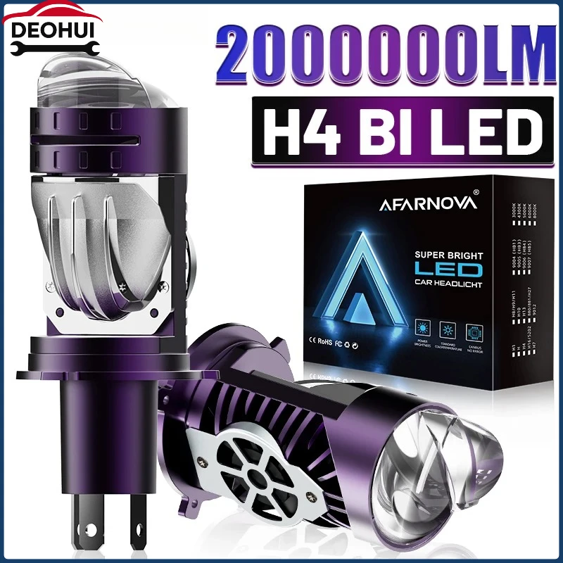 

Светодиодная лампа для фар, проектор, новый H4/9003/HB2 Canbus, супер яркий светодиодный 2000 Вт, 2000000LM, 6000K, дальний/ближний свет, применяется для автомобиля и мотоцикла