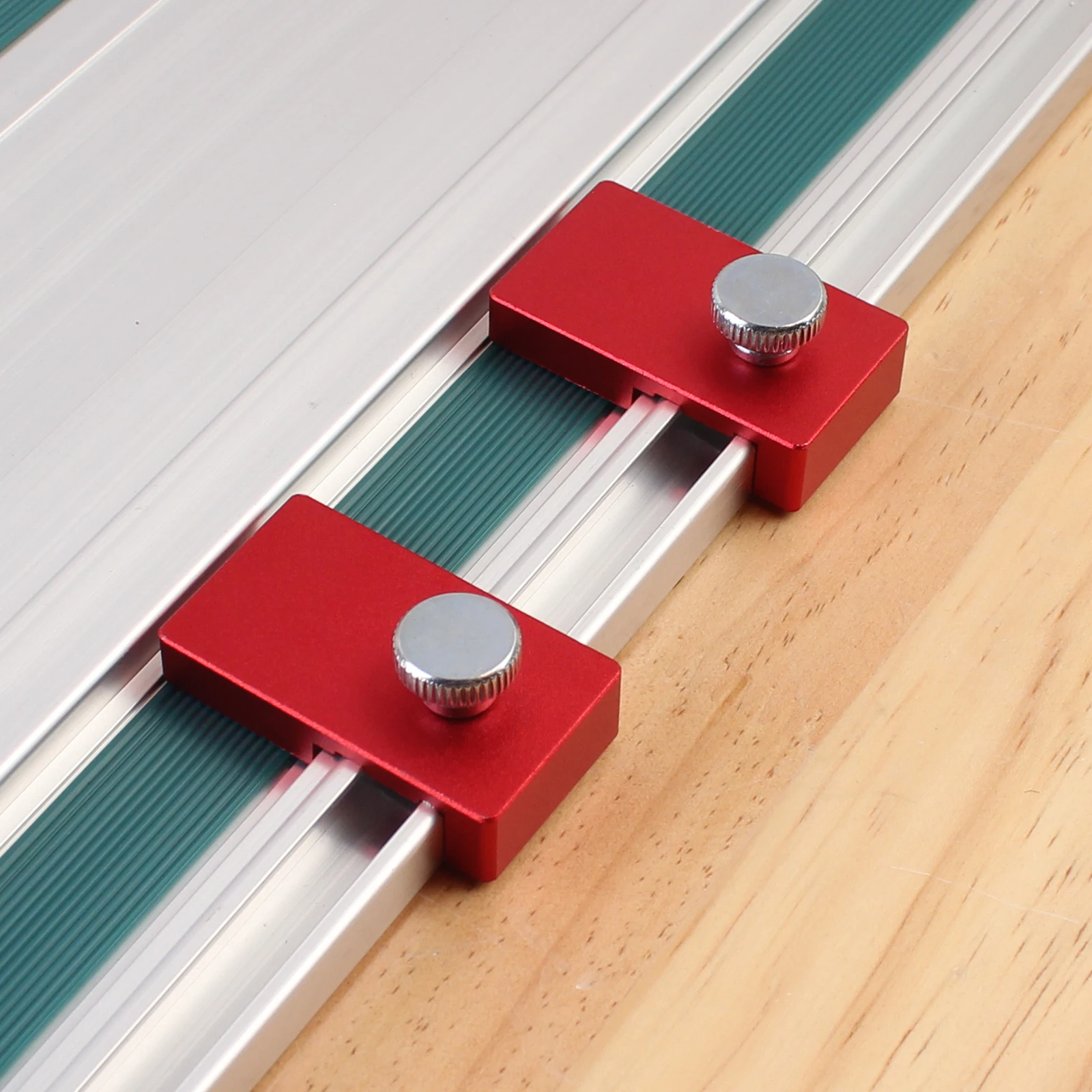 1Set Guide Rail Limit Stops(Aluminum) Woodworking Tools, For Track Saw Guide Rails