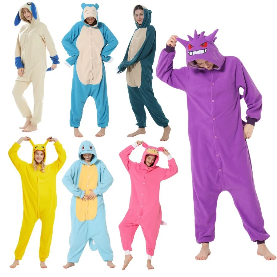 Halloween Adult Anime Umbreon Pajamas Snorlax Eevee Squirtle Takara Tomy Pokemon Kigurumi Onesie Gengar Pijama Costume Gift