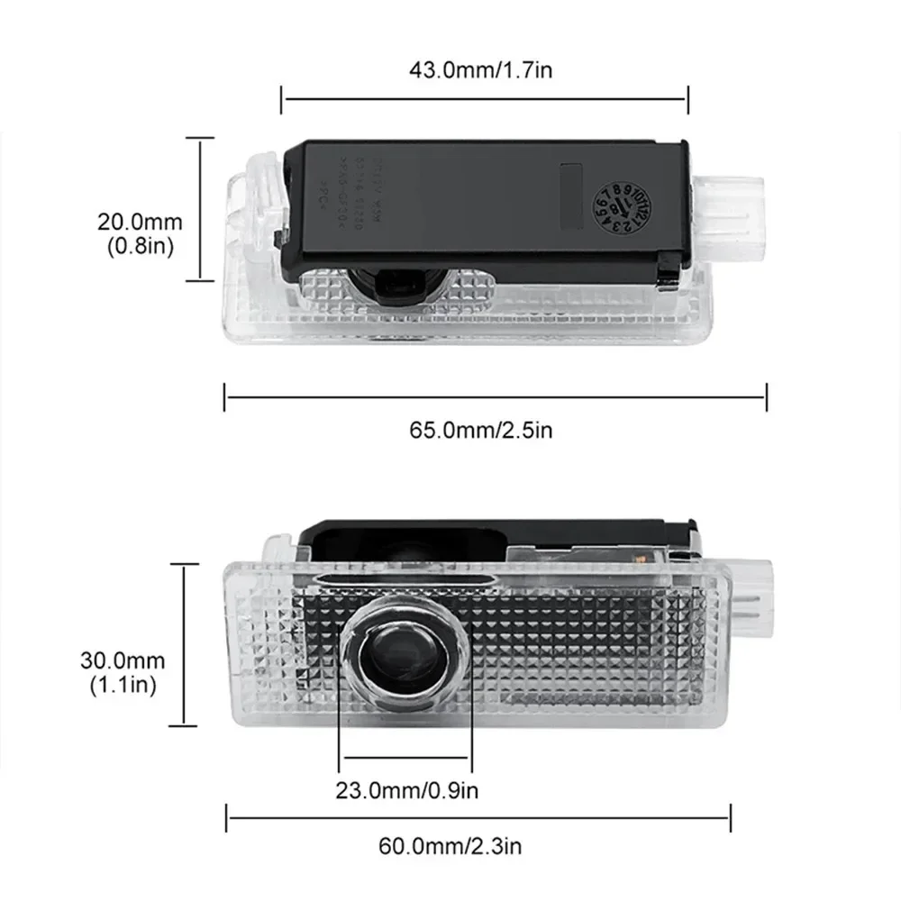 2Pcs LED Welcome Light Car Door Projector Lamps Accessories For BMW E90 E91 E92 E93 E60 E61 F10 F20 F07 E63 E64 F12 F13 F30 E87