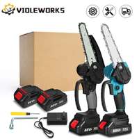 6 Inch 3000W Pruning Saw Electric Chainsaw For 18V Battery Fruit Tree Garden Logging Trimming Saw One-Handed Power Tools