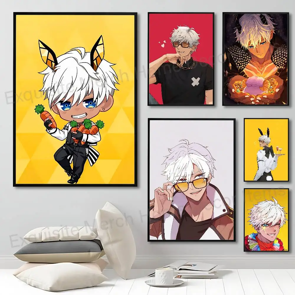 O-Obey Me O-Otome Mammon Artists Canvas Painting for Living Room Home Decor Poster Fans Gifts-unframed