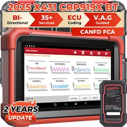 New LAUNCH X431 CRP919XBT OBD2 Scanner Automotive Diagnostic Tools Car CANFD DOIP ECU Coding Professional Scan Free Shipping