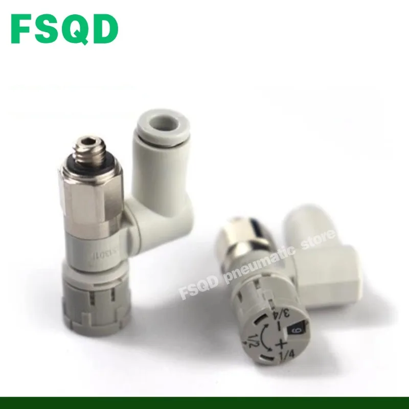 1PC AS1301FS-M5-06A AS2301FS-01-04SA AS3301FS-03-06SA 08SA AS4301FS-04-10SA 12SA AS Elbow Type Speed Controller With Small Scale