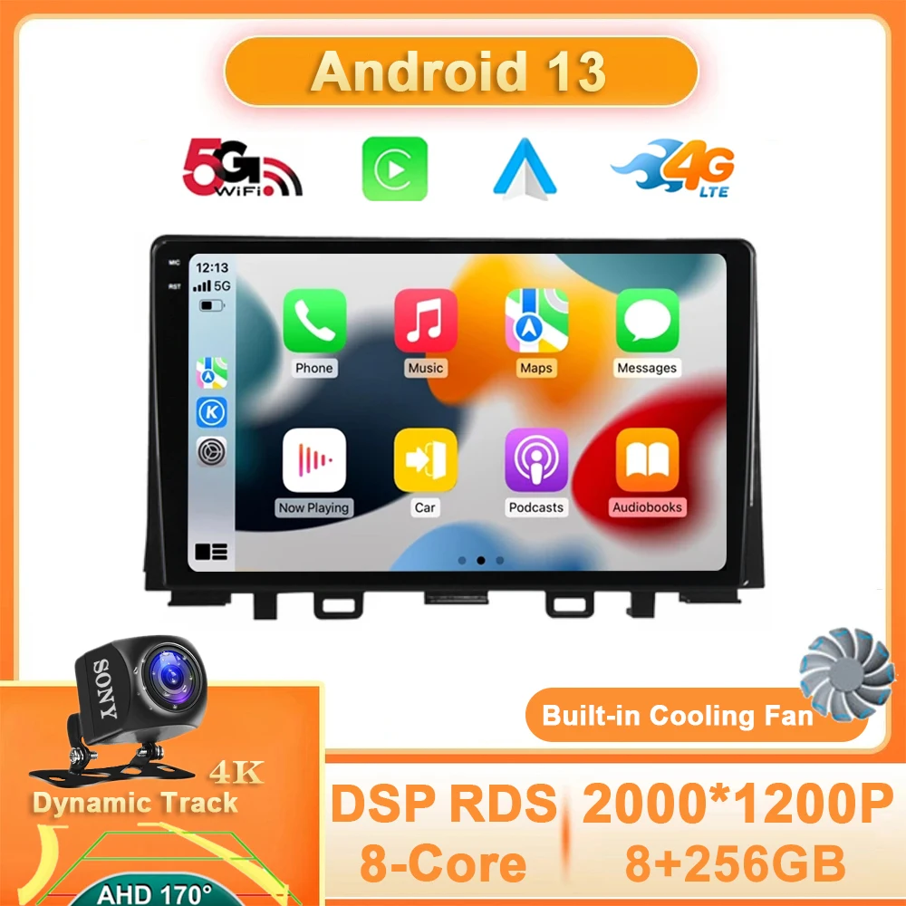 

Android 13 Car Radio For Kia RIO 2017 2018 2019 2020 Multimedia Stereo Video Player GPS Navigation 4G WiFi Carplay Auto QLED DSP