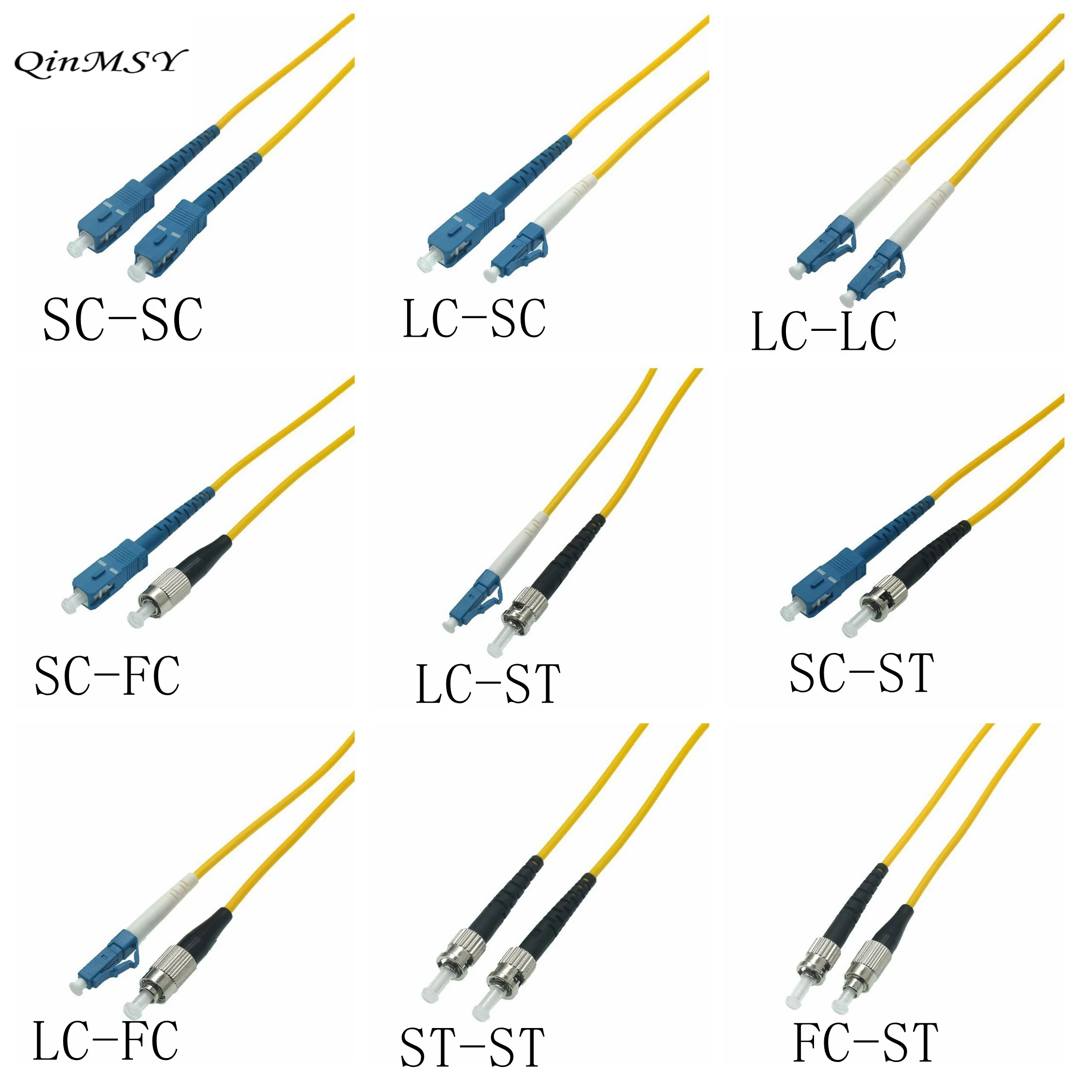 Optic Patch Cord LC SC FC ST UPC APC Single Mode Jump Cable Single 1M 3M 5M 10M 15M 20m 25m 30m 40m 50m Dual Solo Fibra Cable