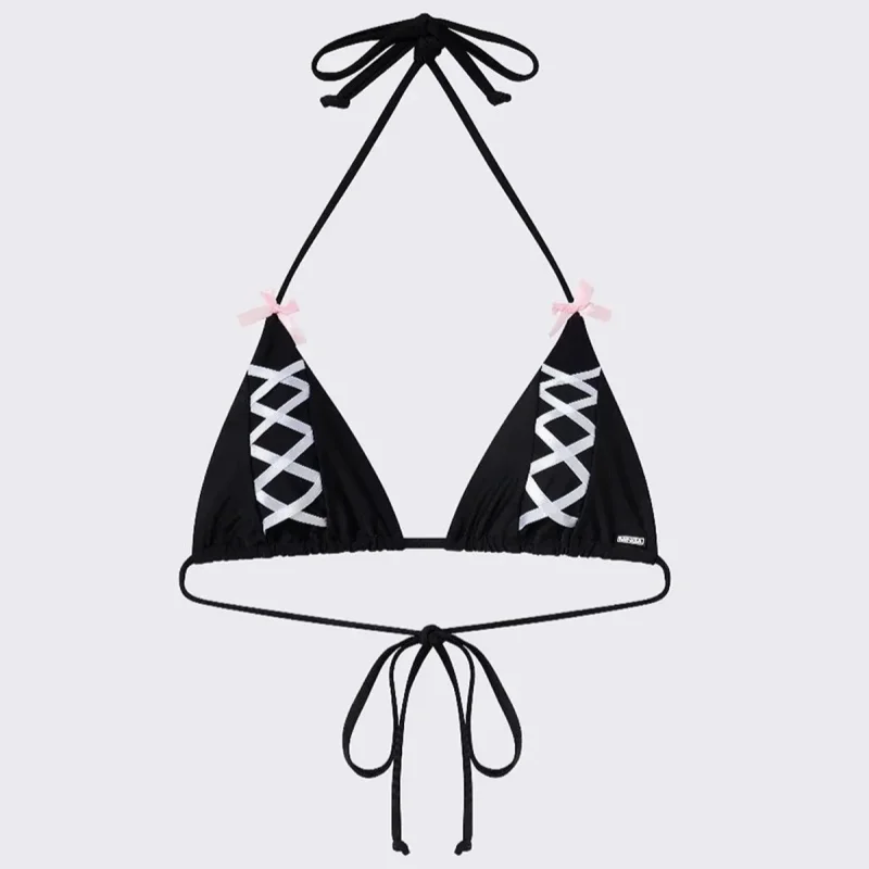 

Летний женский купальник 2026: сексуальный комплект из двух предметов с принтом и однотонными вставками для пляжа и вечеринок