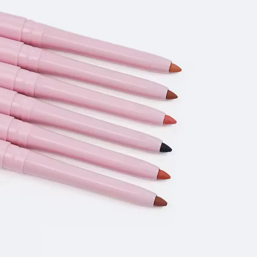 Pink Lip Liner Private Label 15 Colors Waterproof Dark Brown Lipliner High Pigment Long Lasting Customize Your Brand Makeup Bulk