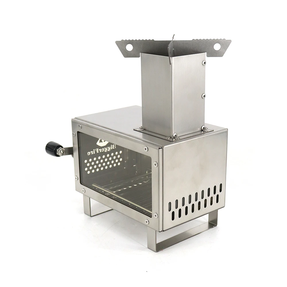 

Wood Burning Stove Stainless Steel Compact Portable Solo Tent Cooking Firewood Stove Mini Outdoor Camping Stove