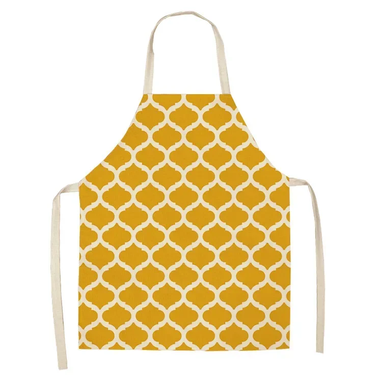 Geometric White Red Aprons for Women Men Kid Cooking Baking Apron Kitchen Utility Equipment Accessories