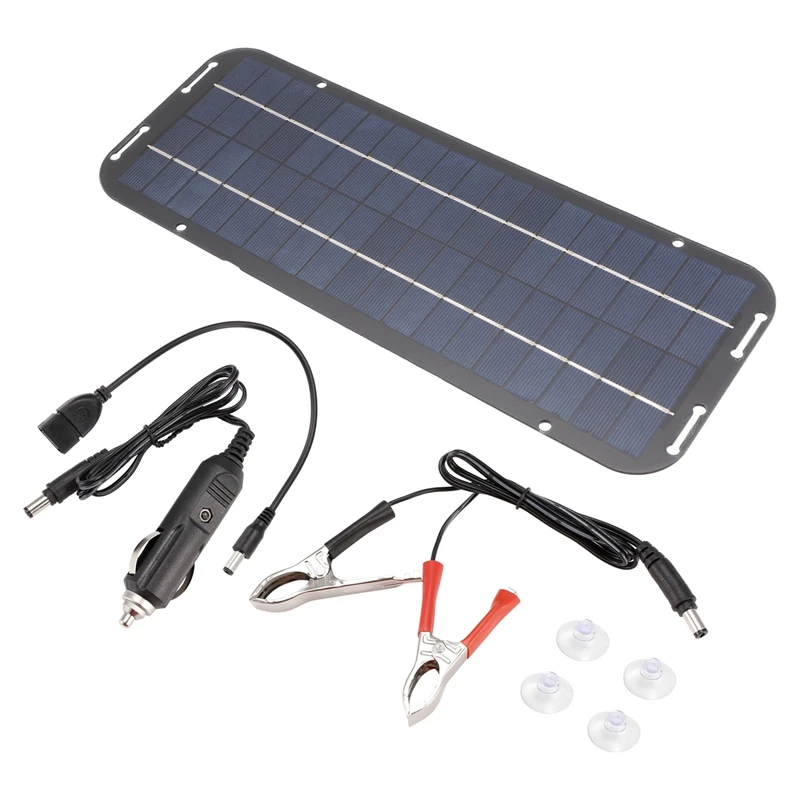 12V 60W Solar Panels Charger Car Motorcycle Kick Scooter Portable Solar Panel Car Charger Battery Efficient Maintenance-FABY view 3