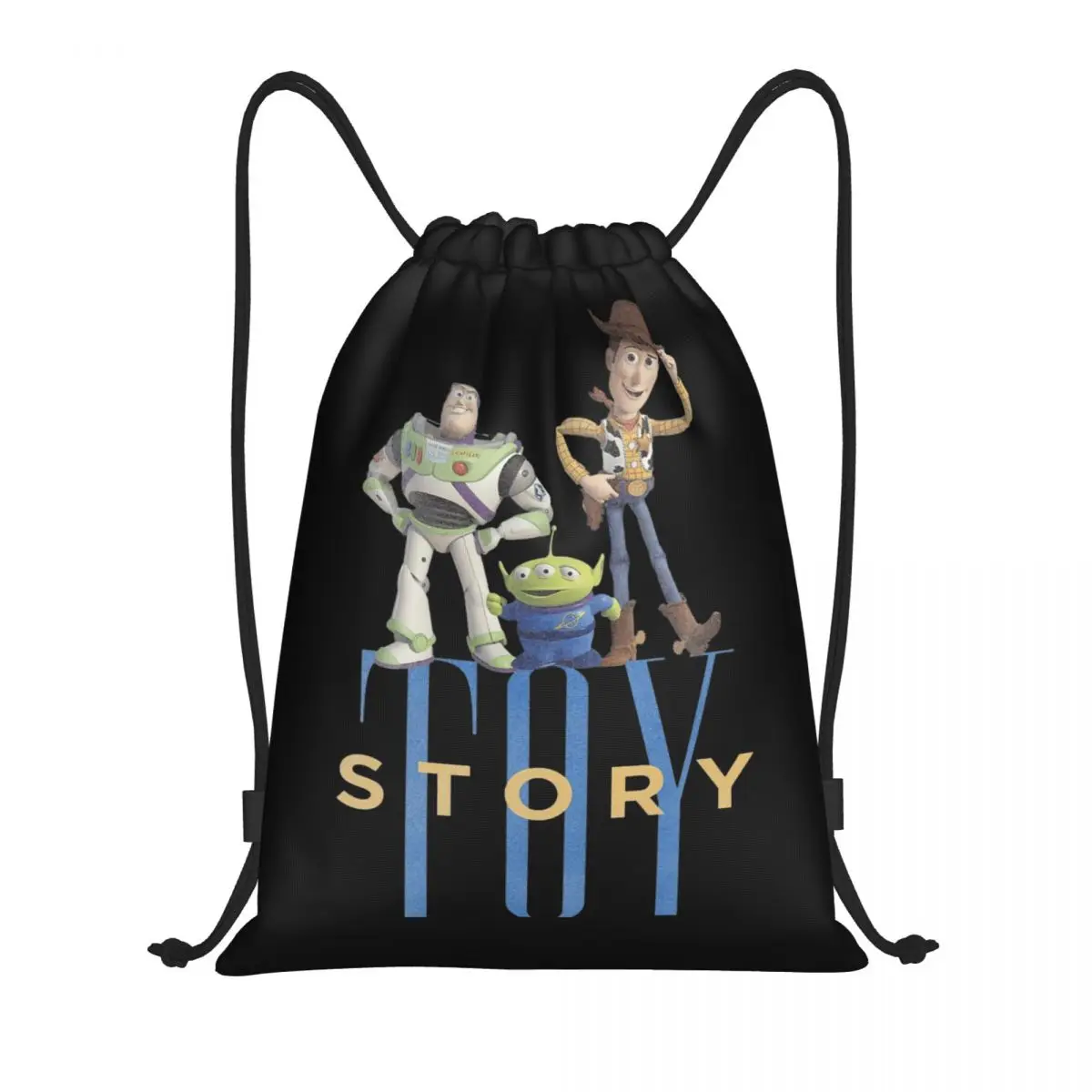 Toy Story Cartoon Kids Movies Drawstring Bags Sports Backpack Gym Sackpack Buzz Lightyear Woody String Bags for Exercise