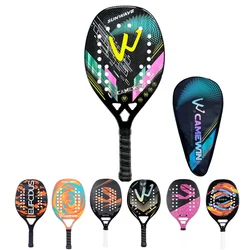 Professional 18K 12K 3K Carbon and Glass Fiber Beach Tennis Racket Soft Face Tennis Racquet with Protective Cover Ball