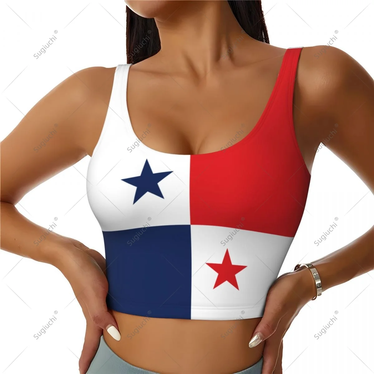 Panama Flag Women Girl Activities Sports Vest for Female Yoga Vest Workout Vest Lightweight Trendy