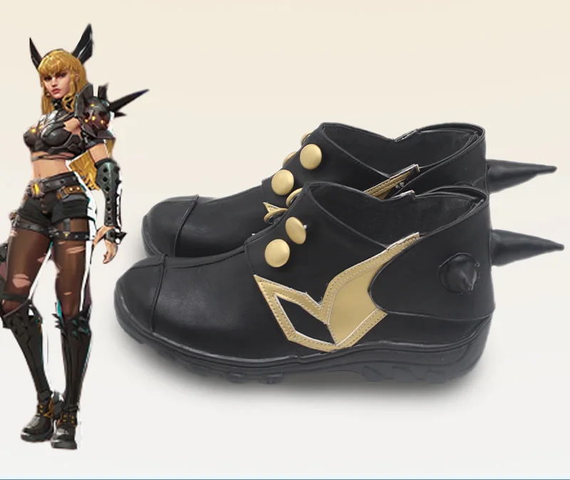 Magiczna Gra Cosplay Rivali Buty Botki Superbohater Halloween Karnawał Czarne Buty Szyte na Miarę