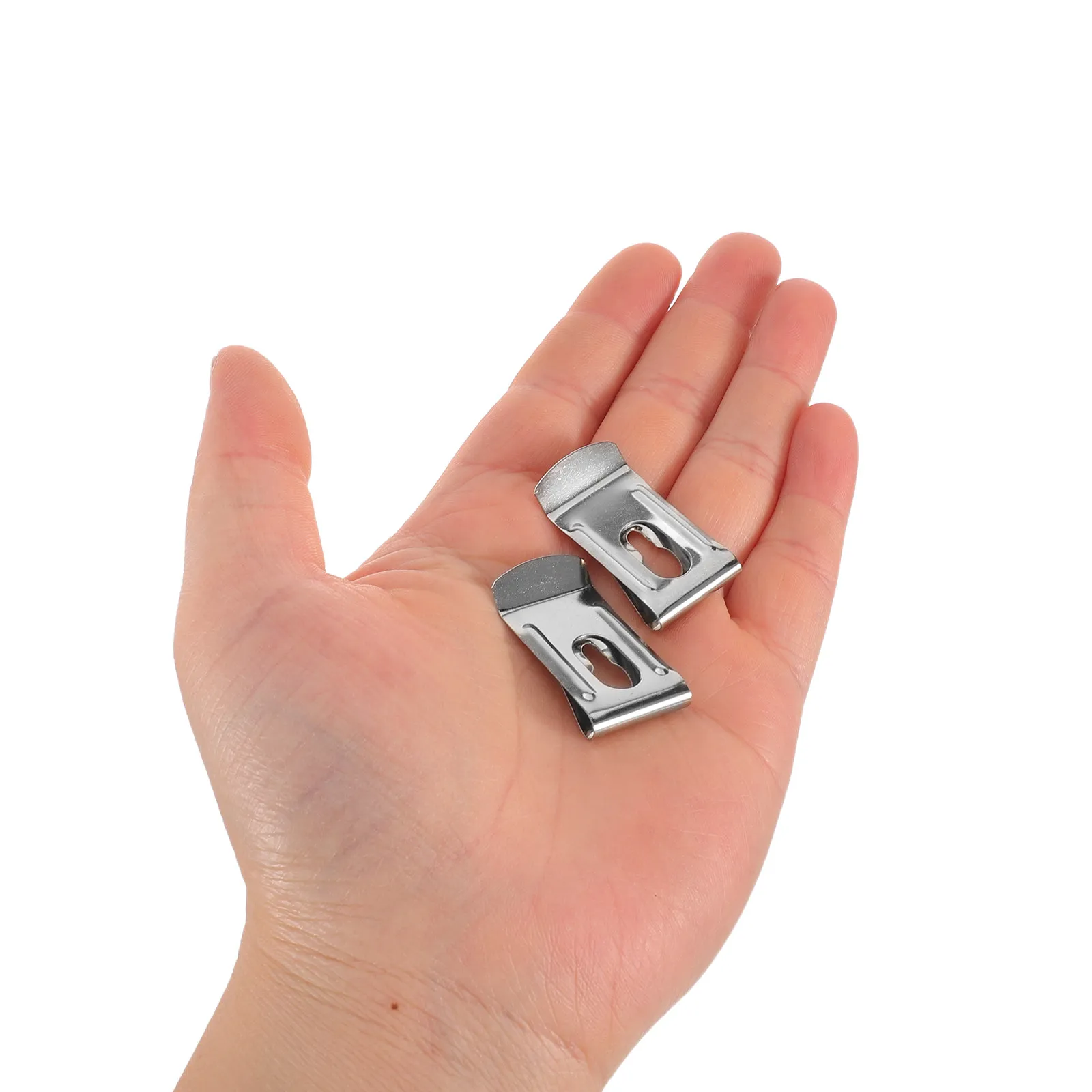 20Pcs Tape Measure Back Clip Replacement Holder For Carpentry Tool Belt Christmas Stocking Stuffers Nickel-plated