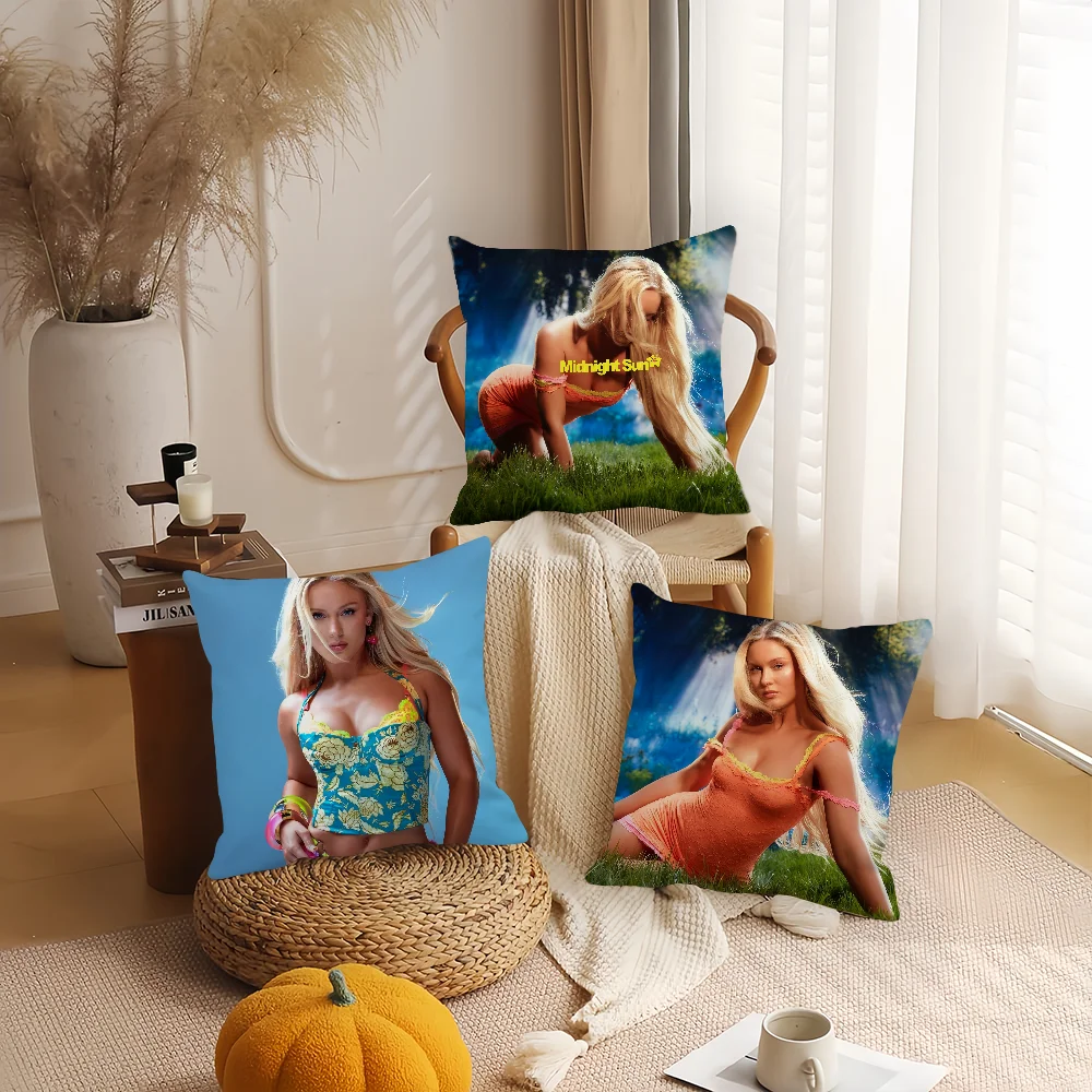 歌手ザラ・ラルソン ミッドナイトサン枕カバー ホームクッションカバー オフィスソファ車に最適 オールシーズン対応