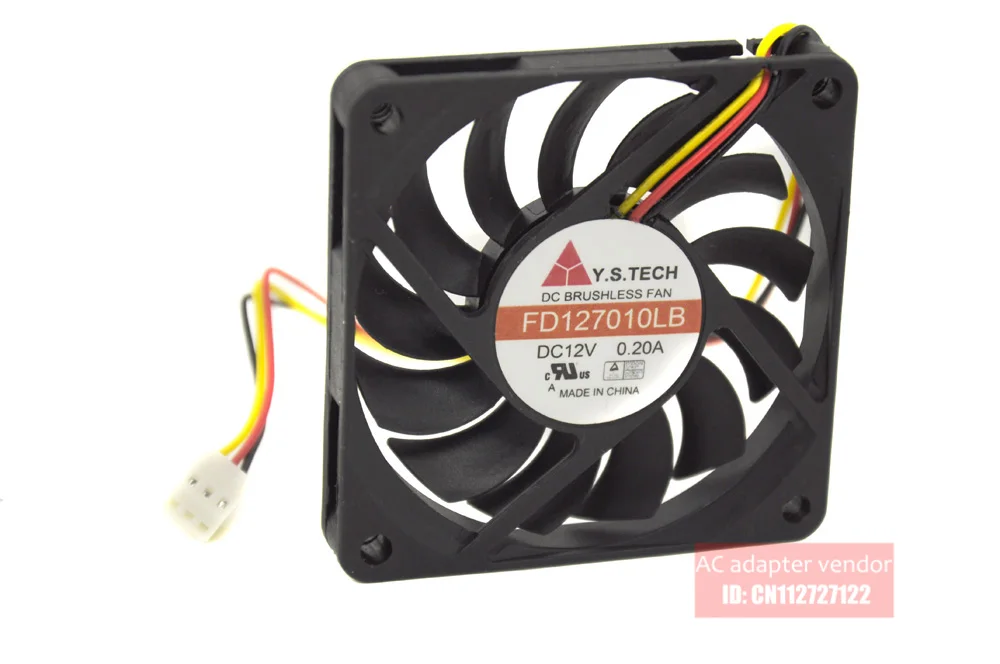 Y.S.TECH FD127010LB 7CM 7010 DC12v 0.2A Graphics Card cooling fan