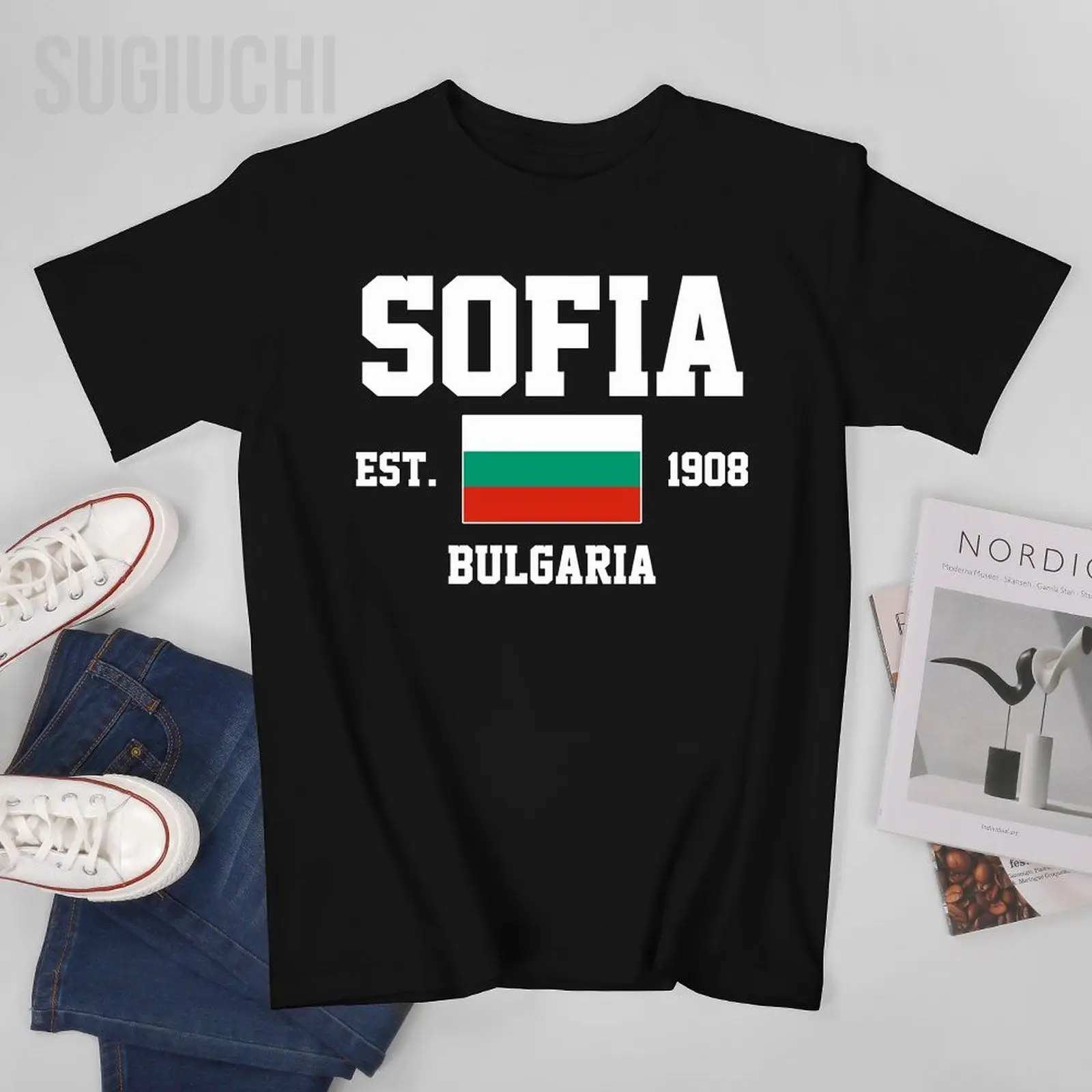 Bulgaria EST.1908 Sofia Men Tshirt Tees T-Shirt O-neck T Shirts Women Boys Clothing 100% Cotton
