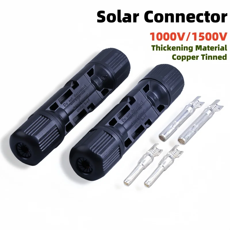 

DC Solar Connector 1000V/1500V Solar Panel Connector Kit For Cable 2.5/4/6mm² IP67 Waterproof Insulation Flame Retardant