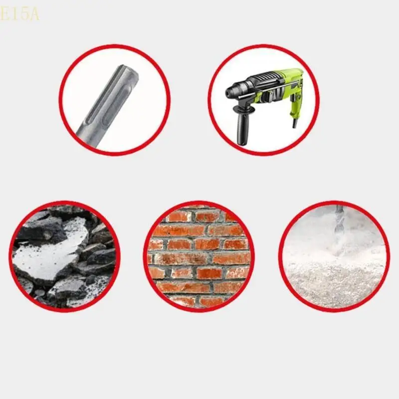 

E15A Carbon Steel Point Gouge Flat Drill Bit For Concrete Brick Wall