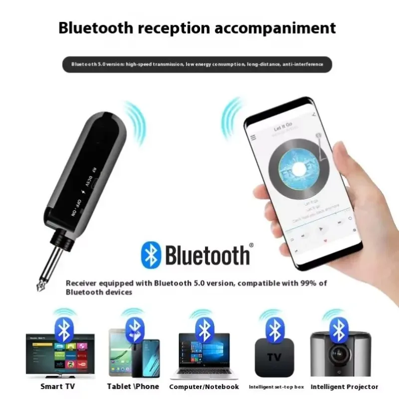 Hot Sale UHF Professional Dual Wireless Microphone BT Reverb Sound Universal Live Streaming For Home Stage KTV