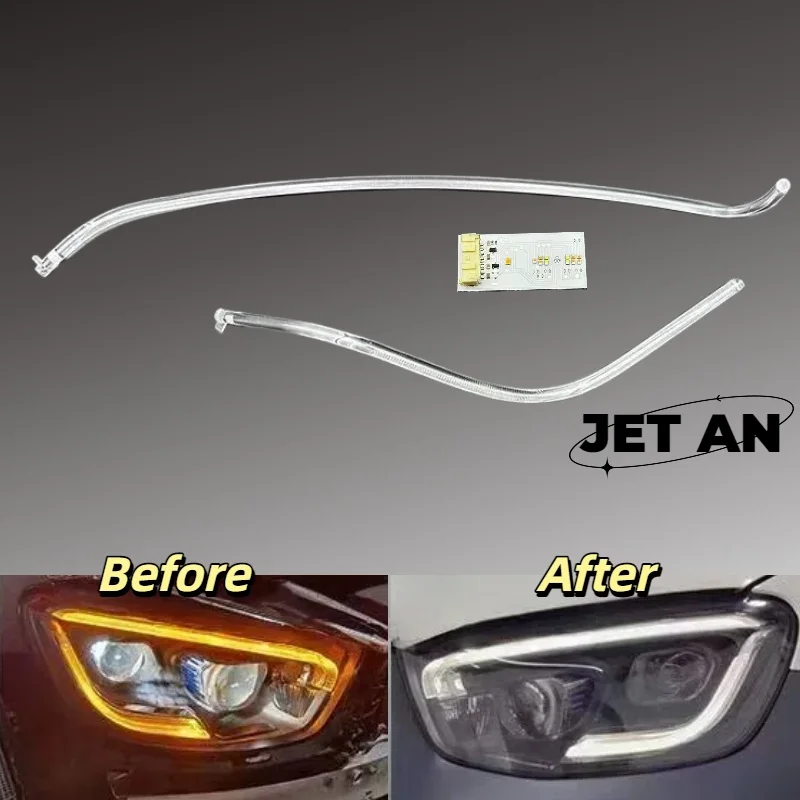 

FOR Mercedes-Benz GLC W253 LED 2020-2024 Car Headlights DRL Light Strips Angel Eyes Chip Ballast Module Maintenance Accessories