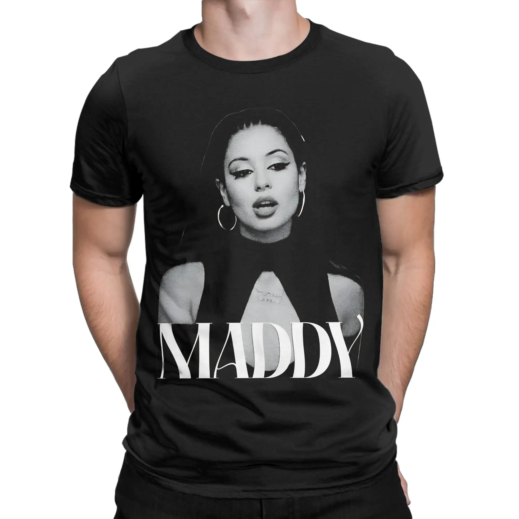 Camiseta Maddy Summer Euphorias Harajuku, camisetas 100% de algodón con cuello redondo, camisetas de gran tamaño, camisetas informales de manga corta Y2K