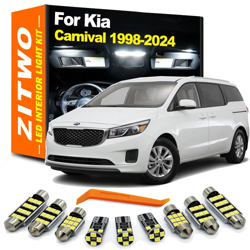 ZITWO-accesorios de bombilla LED para coche, Kit de luz Interior para KIA Carnival 1998- 2018 2019 2020 2021 2022 2023 2024, lámpara de matrícula