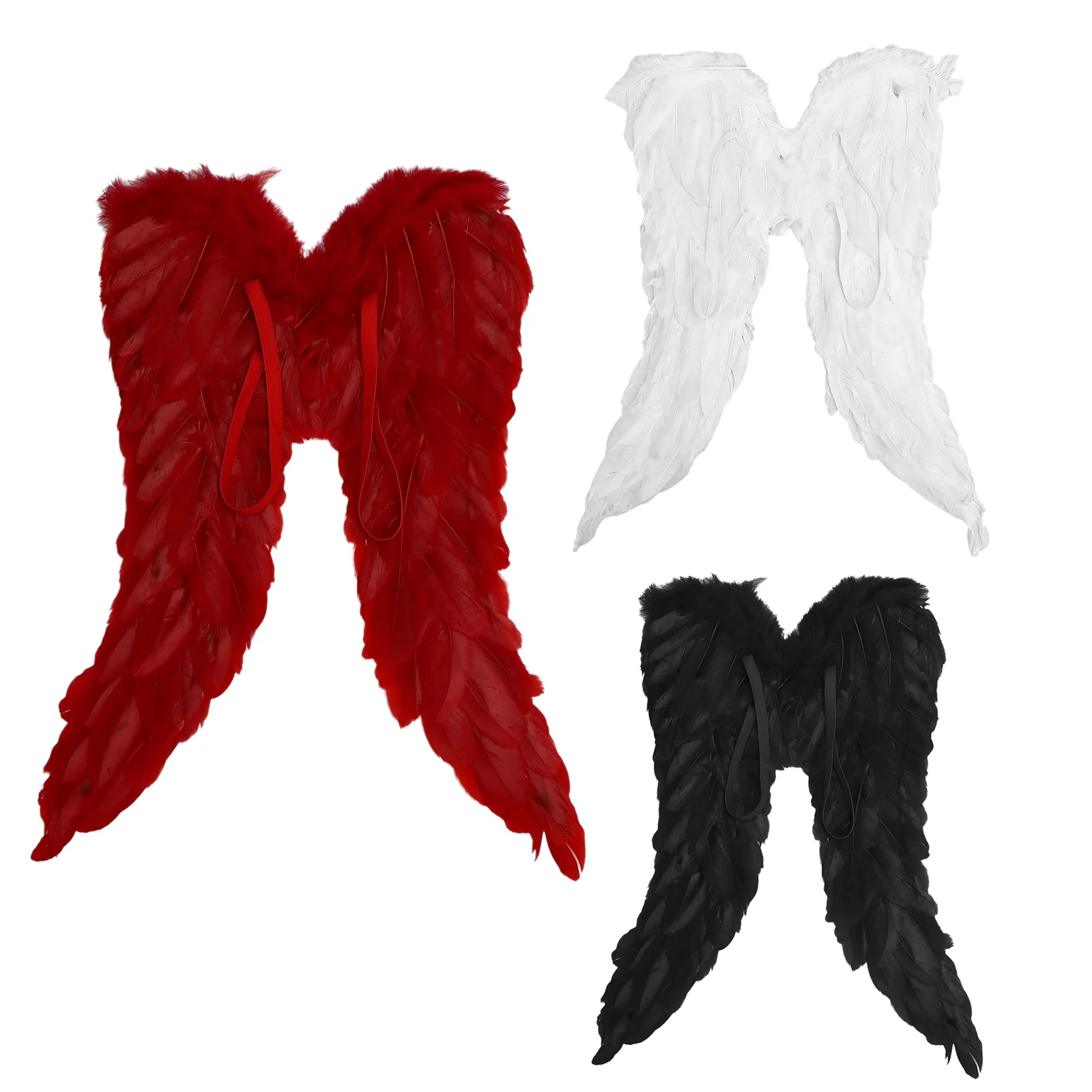 Skrzydła Diabła Anioła dla Dorosłych i Dzieci Deluxe, Pióra, Przejściowe Tryby Noszenia, Halloween, Boże Narodzenie, Cosplay, Impreza, Rekwizyt do Fotobudki