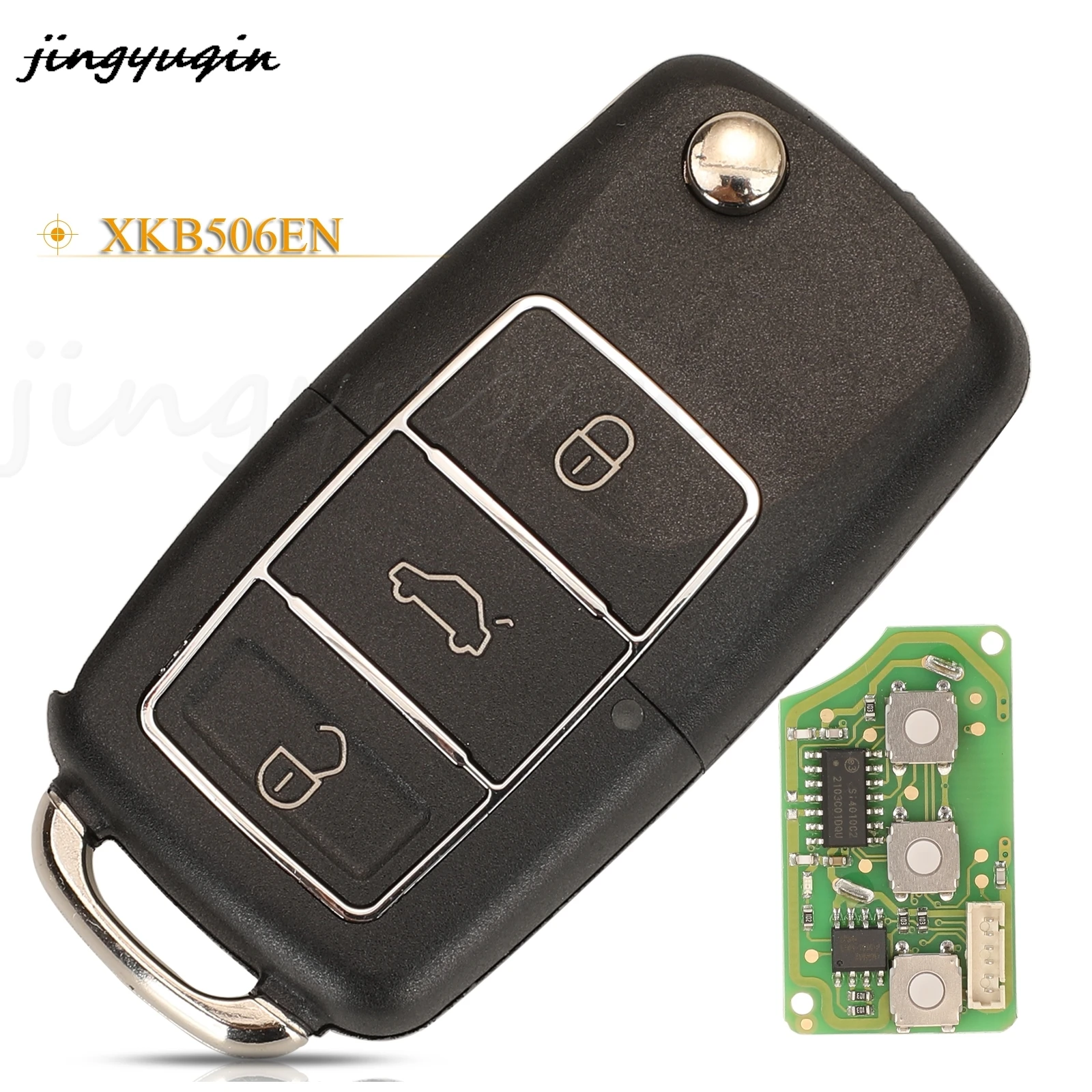 jingyuqin 3 Buttons Xhorse XKB506EN Wired Universal Car Key Remote For Xhorse VVDI Tool For VW B5 Style