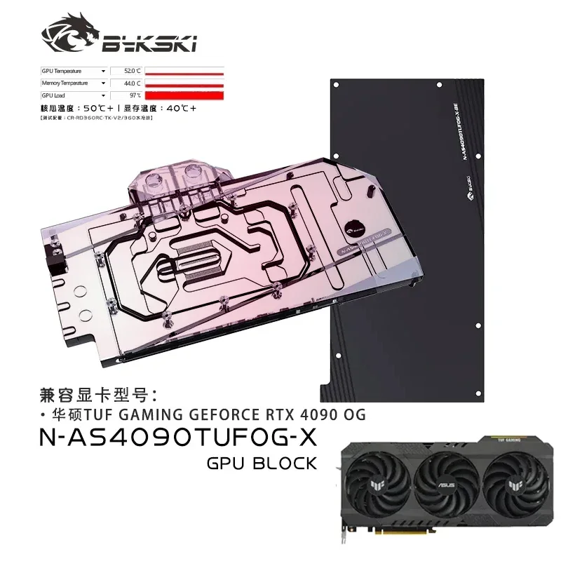 บล็อกระบายความร้อน GPU Bykski - Rtx 4090 Water Block บทวิจารณ์และราคา