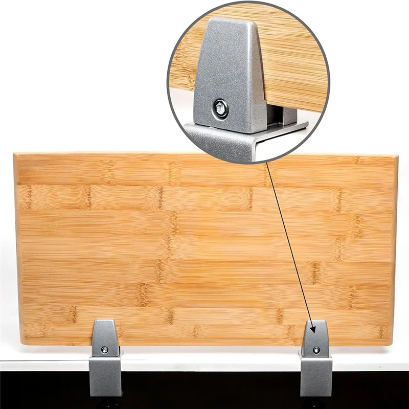 

Durable Aluminum Adjustable Sneeze Guard Support Clip No Punch Partition Clip For 1/8 To 1 Inch Panels Suitable For Acrylic
