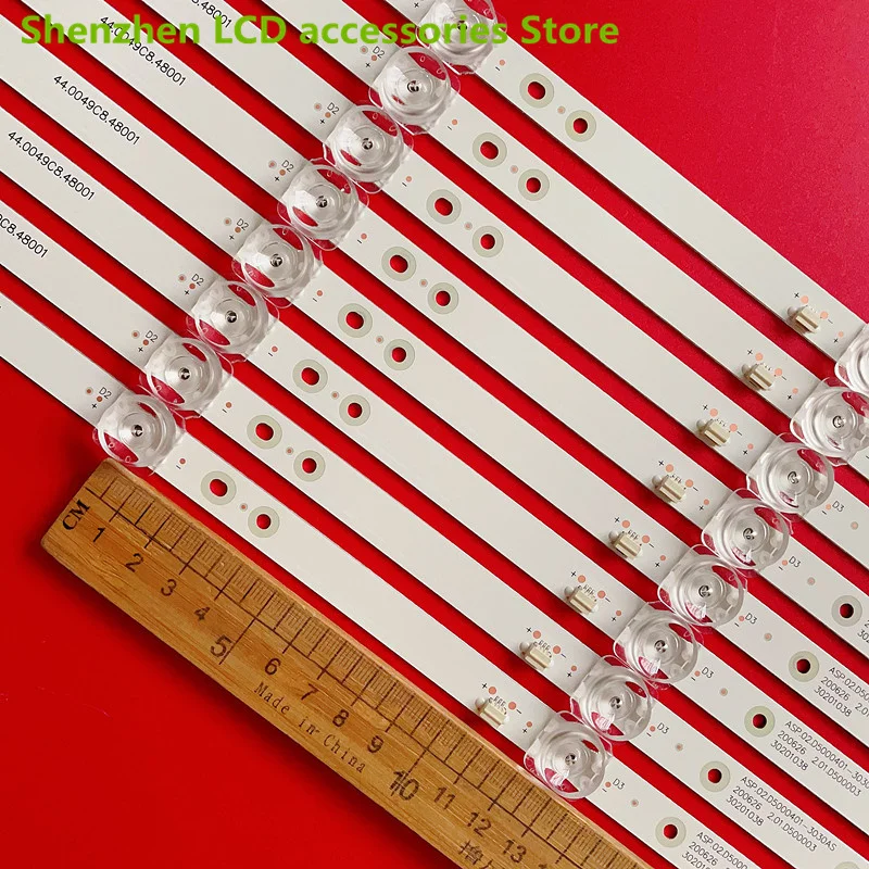 LED backlight for 200626 2.01.D500003 30201038 49C8 50C8 5018 44.0049C8 light bar 100% new