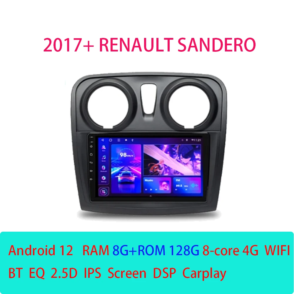 

Auto Radio Multimedia Video Player Navigation GPS Android For Renault Sandero 2017+