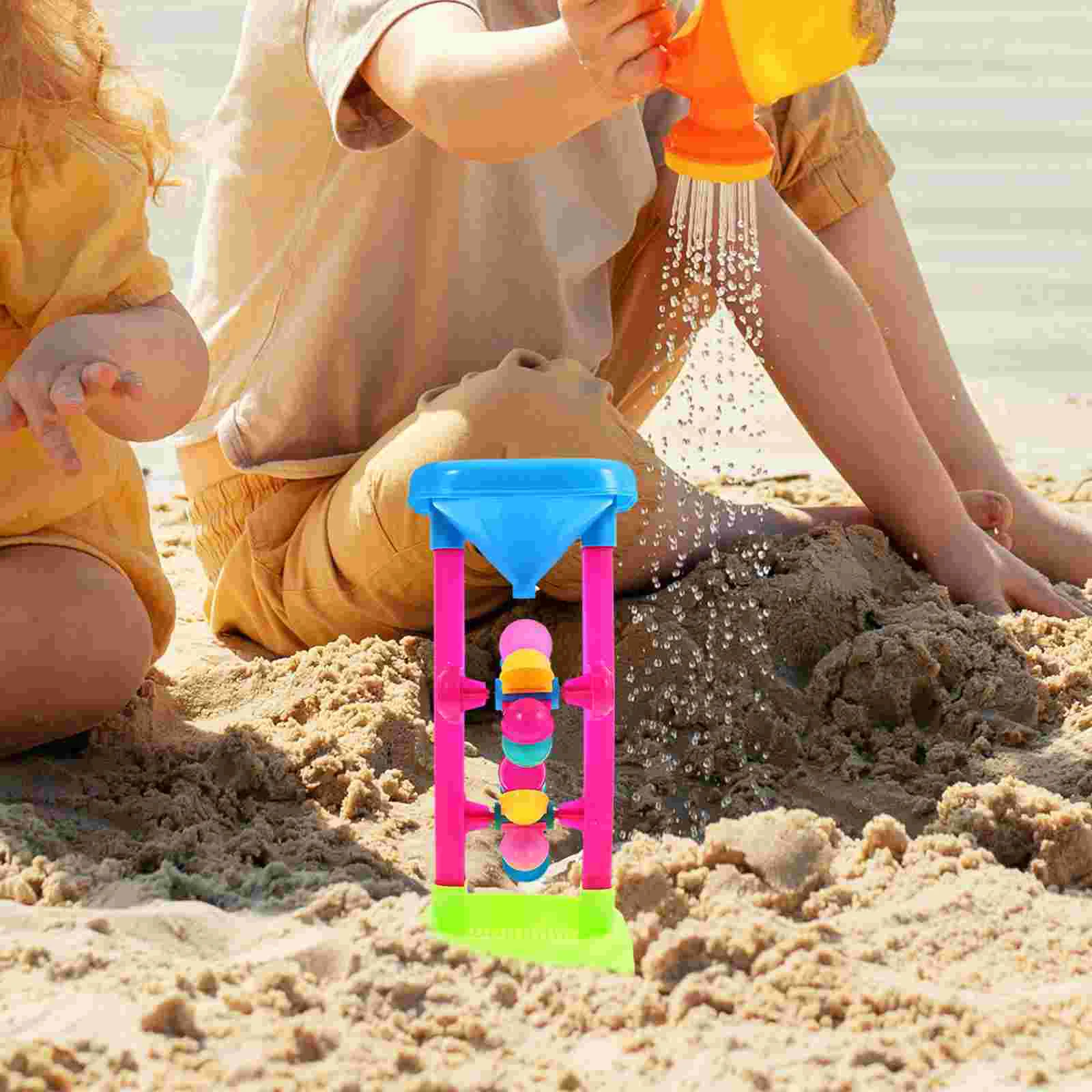 Hourglass Sand Toys Girl Sandbox Water Wheel Playset Beach for Kids Table Child