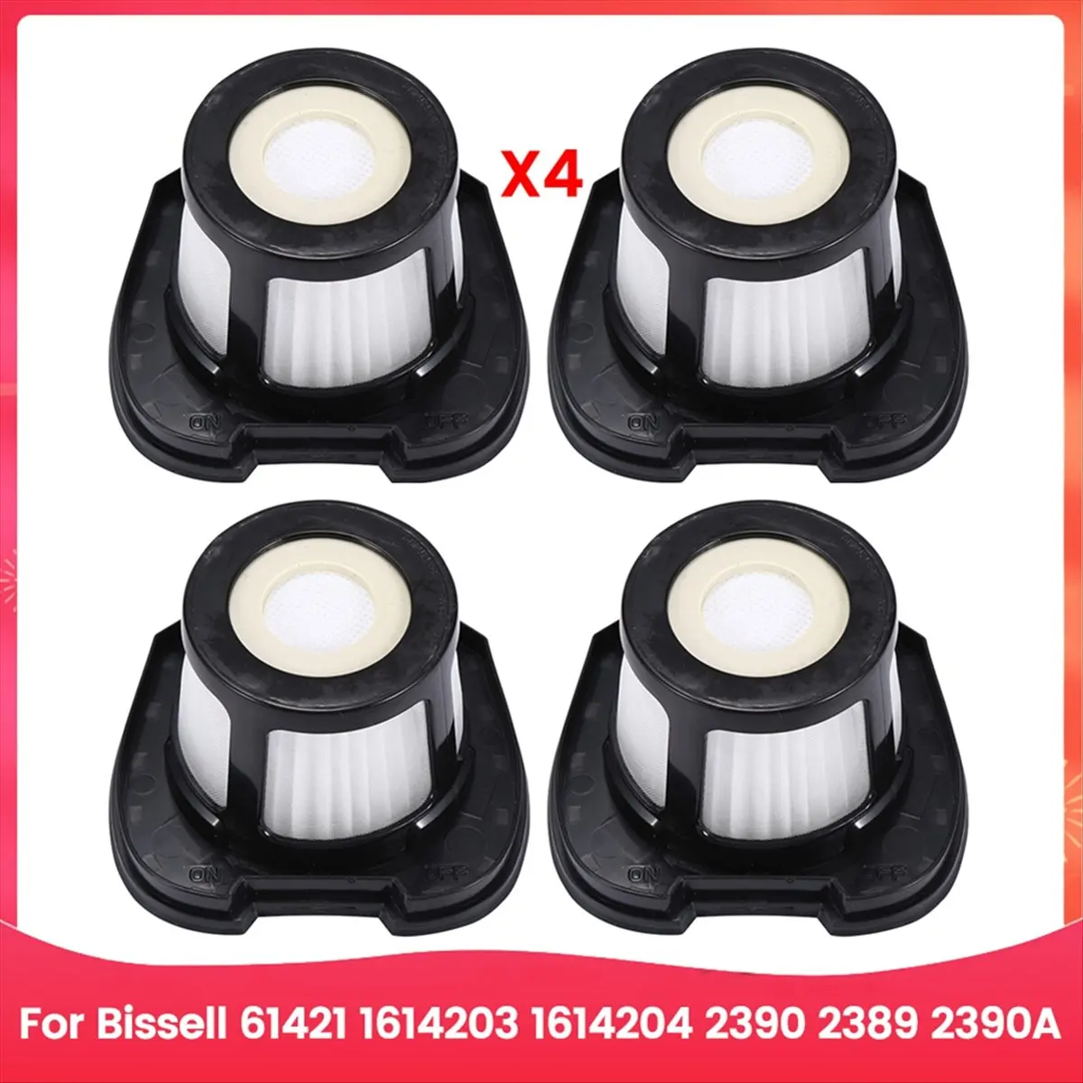 SHIP WITHIN 24 HOURS 4PCS Vacuum Cleaner Filter Accessory for 61421 1614203 1614204 2390 2389 2390A Vacuum Cleaner Replacement P 2