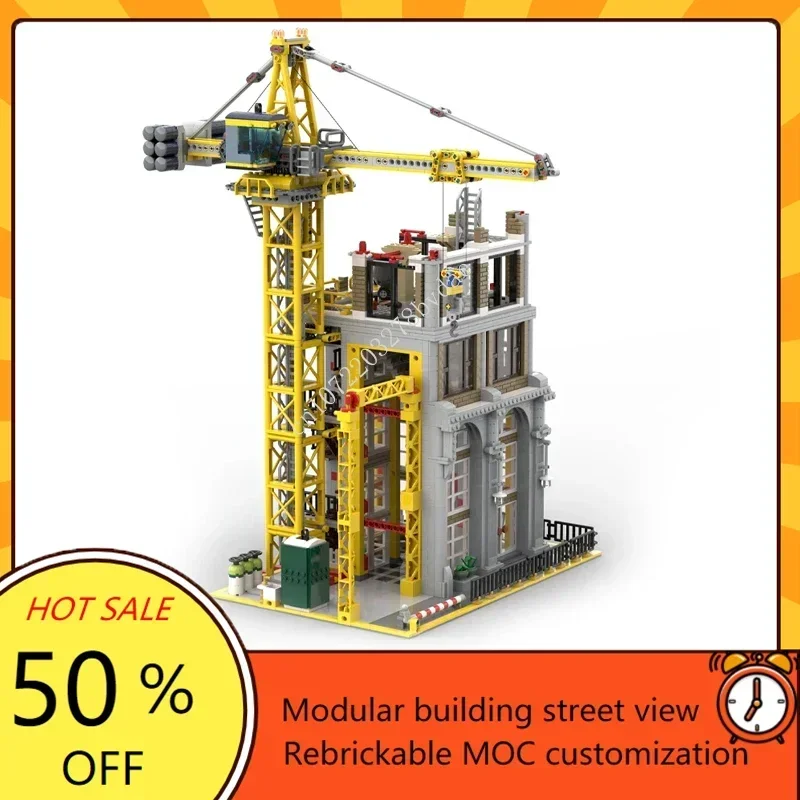 

3374PCS Construction Site Modular MOC-910008 Creative street view Model Custom Puzzle Architecture Assembly Model Toys Gift