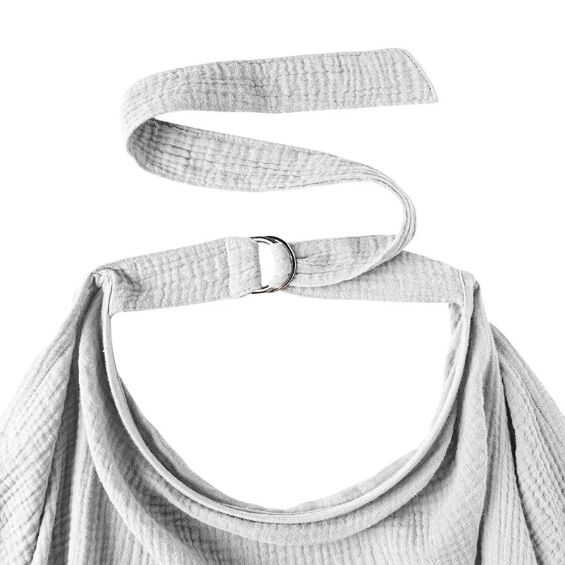 Atmungsaktive Baby-Stillabdeckung Mutterschafts-Stilltuch aus Baumwollmusselin Baby-Fütterungsdecke Sichtschutzschürze Kinderwagen-Decken – Detail 12