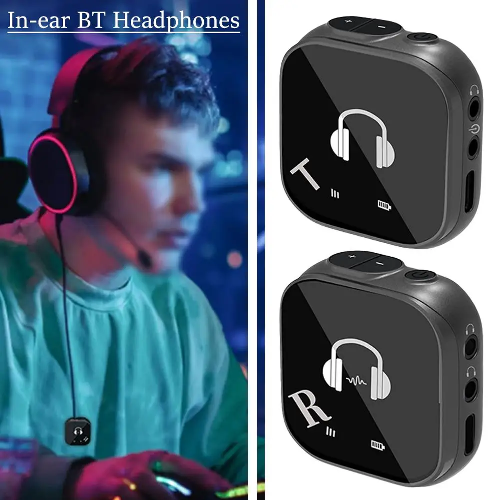 5.8g Wireless In Ear Monitor System Wireless Headphone Automatic Pairing Receiver Recording Phone Monitor Transmitter Earph Y0q4