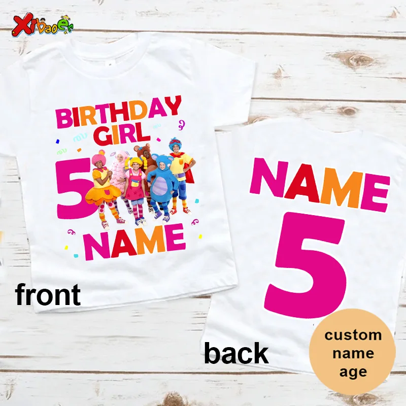 Mother Goose Club Birthday Girl Shirt 3 Years Party Shirt for Kids Custom Name Cute Gift Birthday Shirt Girl Clothes 1st 2nd 3rd