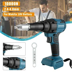 Cordless Elektrische Riveter Pistole Bürstenlosen Power Werkzeuge Schraubendreher 2,4-4,8mm Mit LED-Licht Für Makita 18V Batterie (nicht Enthalten)