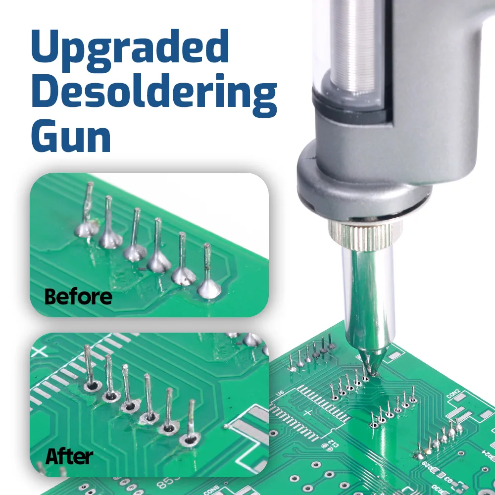 WEP 948-I Desoldering Station 2-in-1 Suction Tin Gun Vacuum Electric Solder Iron Kit Soldering Station For SMD PCB Repair Tool