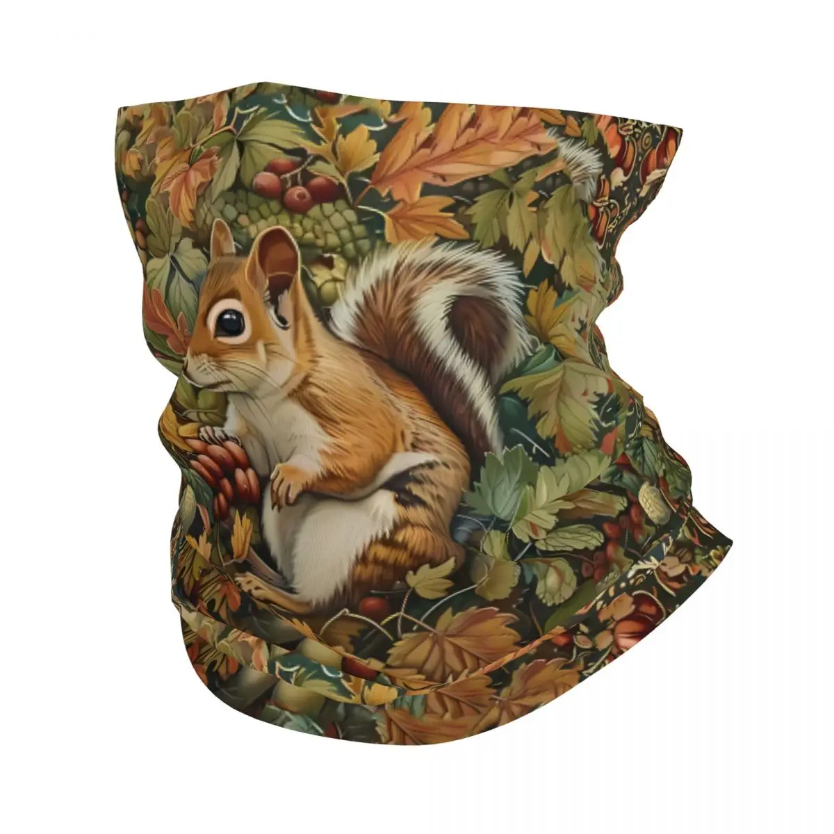 Squirrel Scarf Neckerchief Neck Face Mask Polyester