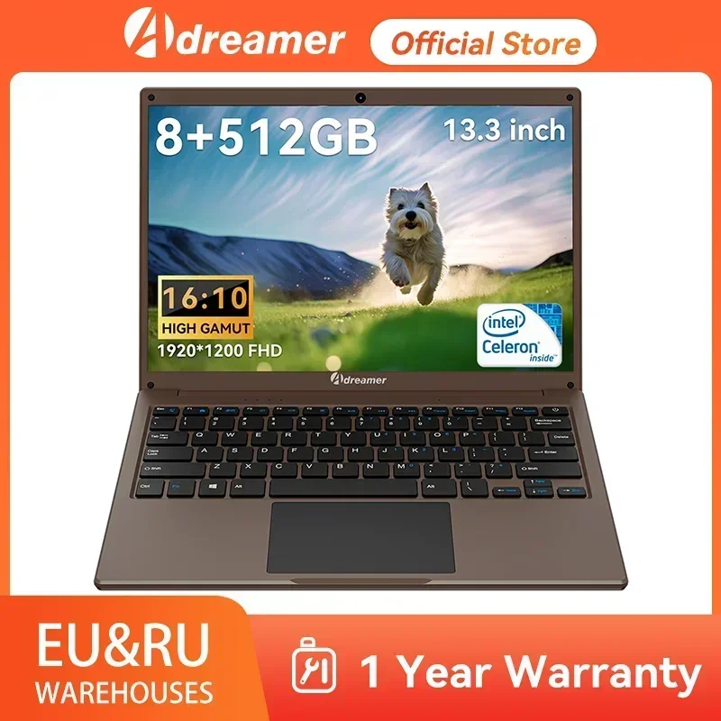 Ноутбук Adreamer LeoBook, 13 дюймов, Intel Celeron N4020, 8 ГБ, 1 ТБ SSD