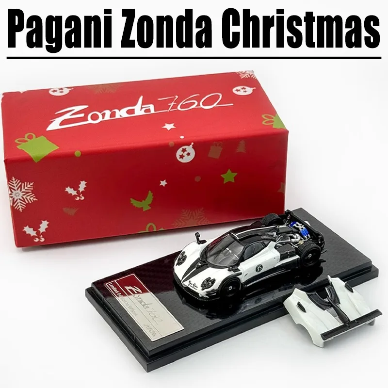 HKM 1/64 Pagani Zonda Kerstversie Legering Speelgoed Motorvoertuig Diecast Metaal Model Geschenken