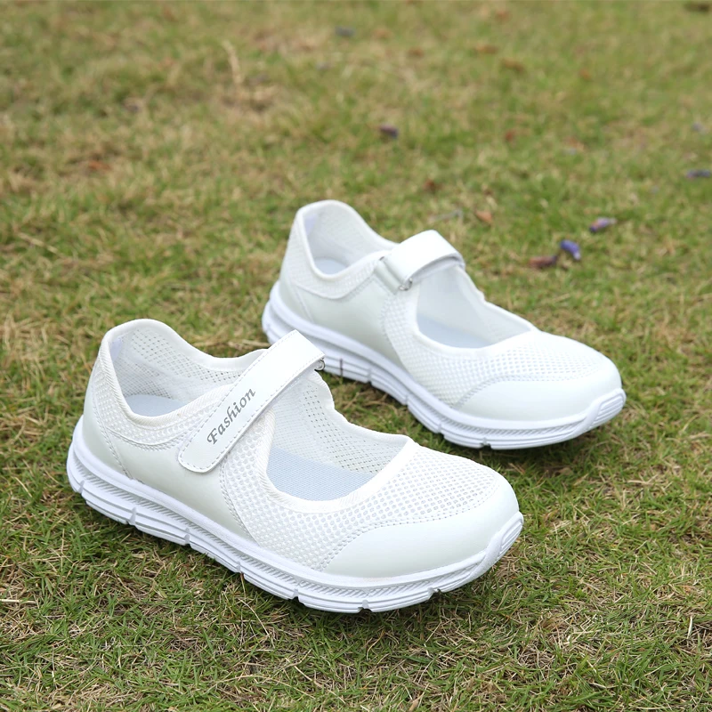 Sommerliche Damen-Freizeitschuhe, weiche und leichte Sportschuhe, Damen-Wanderschuhe, atmungsaktive Reiseschuhe mit flachem Boden S – Detail 1