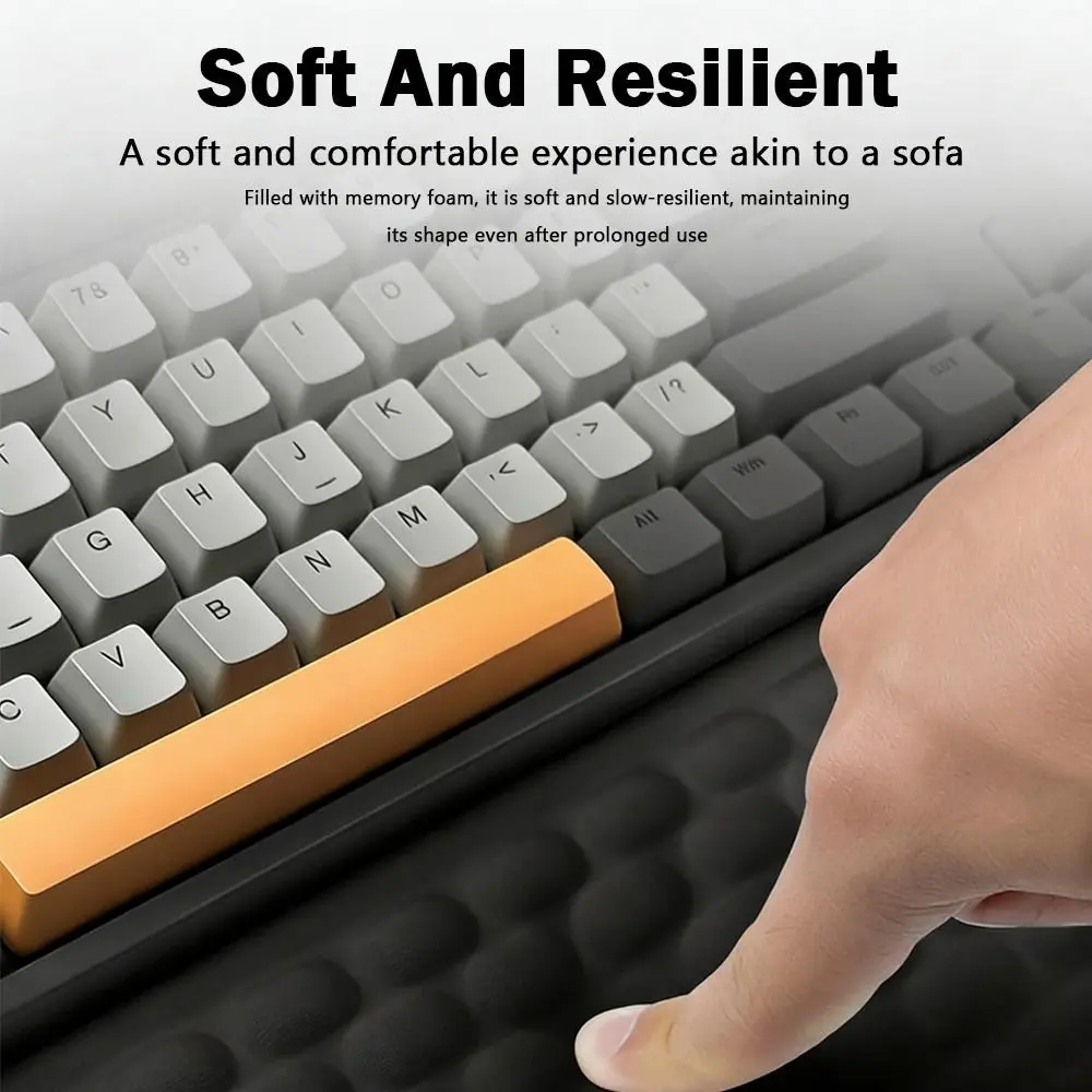 Ergonomic Computer Keyboard Stand Memory Foam Non-slip Keyboard Riser with Wrist Rest Tilted Keyboard Tray Support