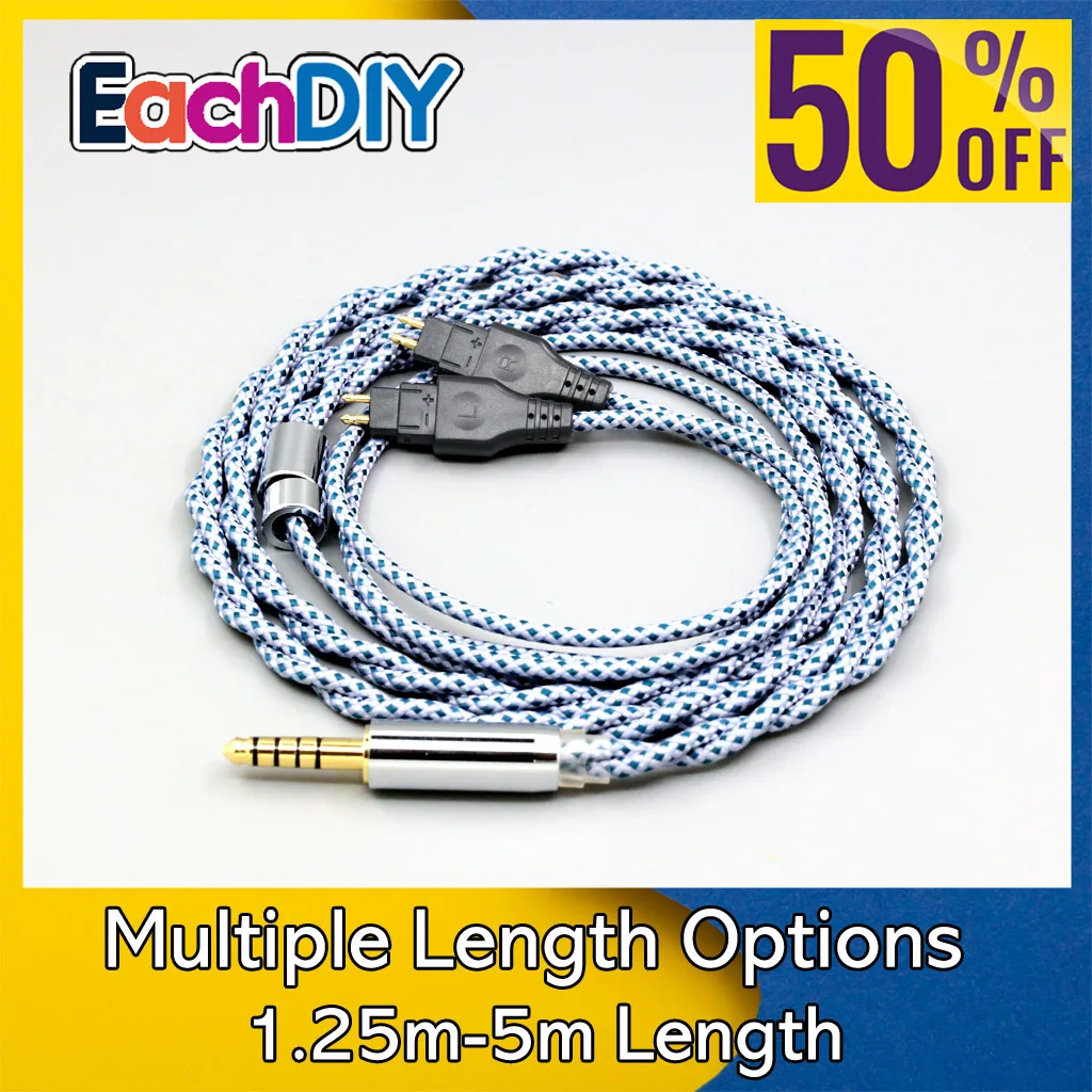 Grafeno OCC Blindagem Fone De Ouvido Cabo, 99% Pure Silver Mix, Sennheiser HD580 HD600 HD650 HDxxx HD660S HD58X HD6xx LN008659